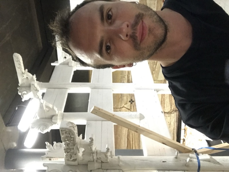 Roman on site during installation